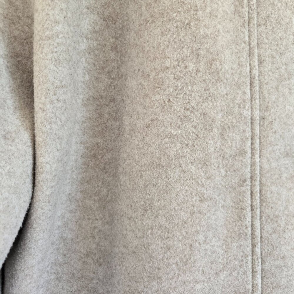 Avec Les Filles Womens Beige Wool-Blend Zip-Up Jacket Front Pockets Size Small - Picture 12 of 15